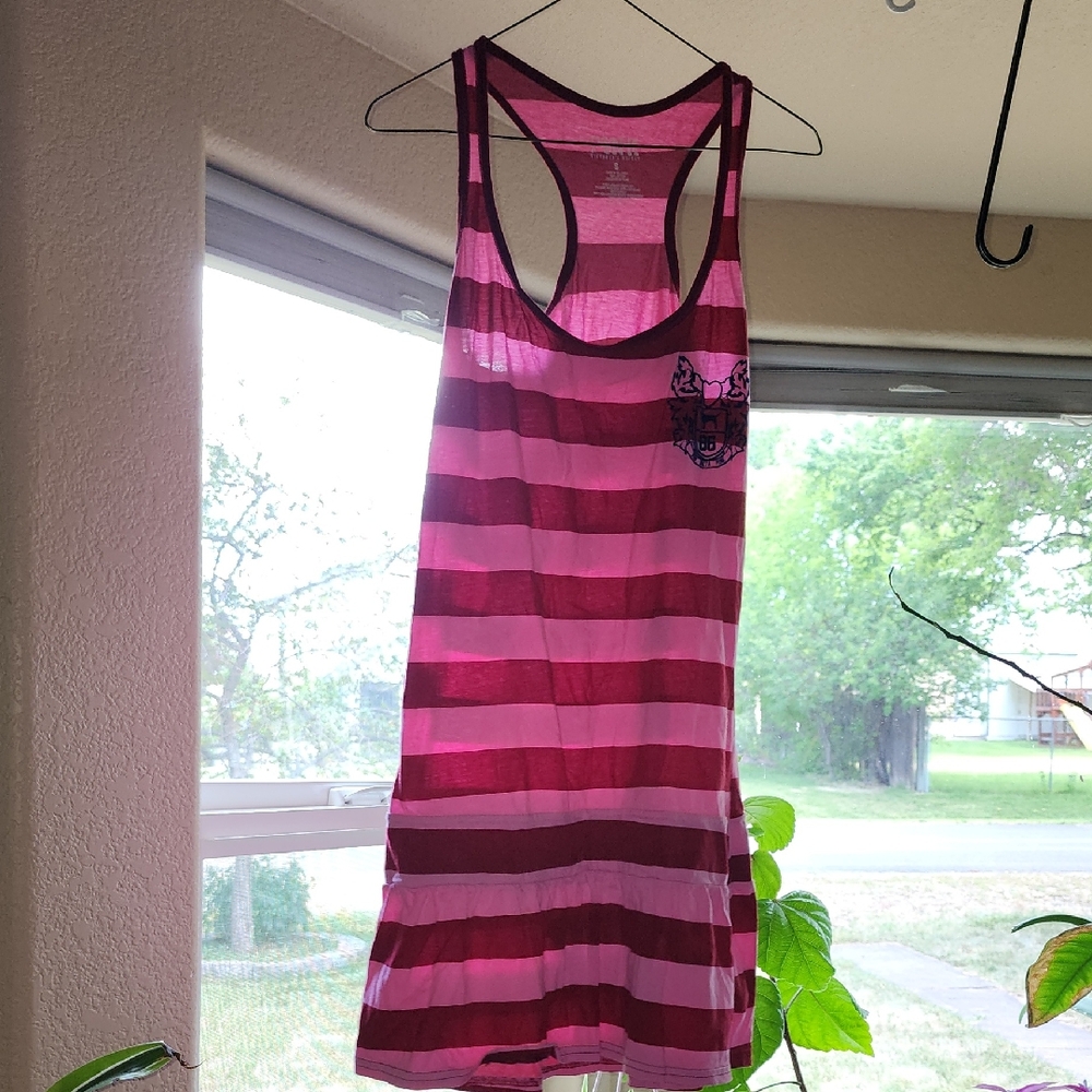 PINK Victoria's Secret Pink and Red Stripe Small Cover Up